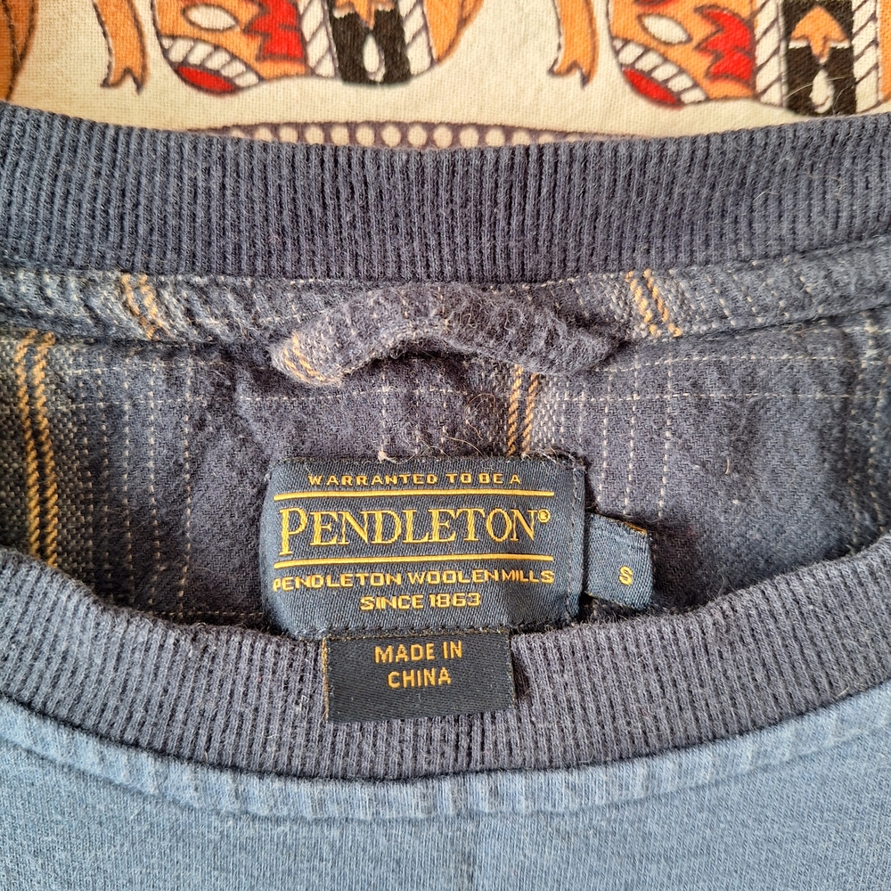 Pendleton Limited Edition Navy Blue Cotton Crew N… - image 2
